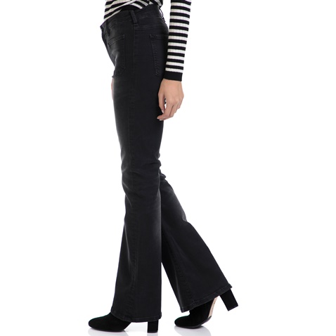 SCOTCH & SODA-Γυναικείο παντελόνι Seasonal high waist Flare - Bl SCOTCH & SODA μαύρο 