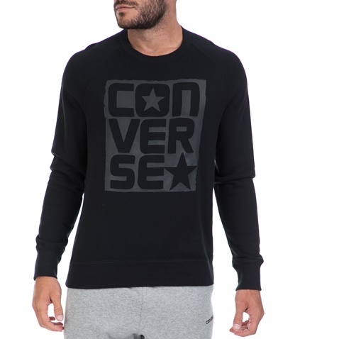 CONVERSE-Ανδρική μπλούζα Converse μαύρη