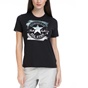 CONVERSE-Γυναικείο t-shirt Converse Metallic Chuck Patch μαύρο