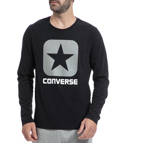 CONVERSE-Ανρική μπλούζα CONVERSE μαύρη   