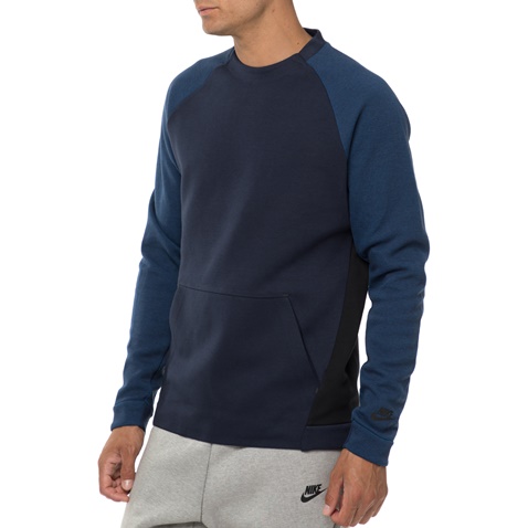 NIKE-Ανδρική φούτερ μπλούζα Nike TCH FLC CRW LS μπλε