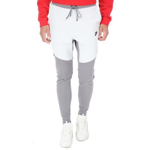 NIKE-Ανδρικό παντελόνι φόρμας Nike NSW TCH FLC JGGR γκρί-άσπρο