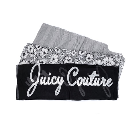 JUICY COUTURE-Γυναικείο φουλάρι JUICY COUTURE γκρι-μαύρο        