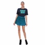 JUICY COUTURE-Γυναικεία mini φούστα JUICY COUTURE FLOCK REGENT LEOPARD μπλε