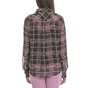 JUICY COUTURE-Γυναικείο πουκάμισο JUICY KRONBERG PLAID BLOUSE καρό μαύρο-κόκκινο