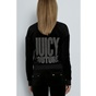JUICY COUTURE-Γυναικεία ζακέτα JUICY CRYSTAL COUTURE μαύρη
