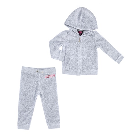 JUICY COUTURE KIDS-Βρεφικό σετ JUICY COUTURE KIDS γκρι    