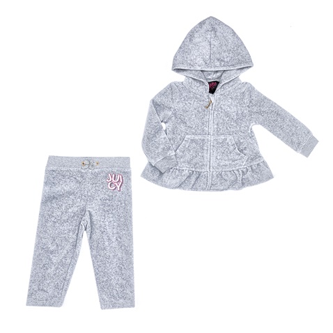 JUICY COUTURE KIDS-Βρεφικό σετ JUICY COUTURE KIDS γκρι  