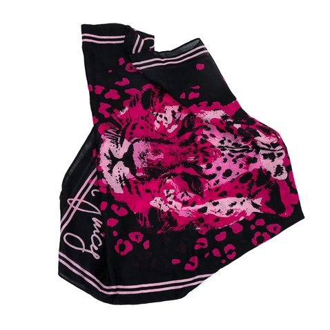 JUICY COUTURE-Γυναικείο φουλάρι JUICY COUTURE μαύρο-ροζ       