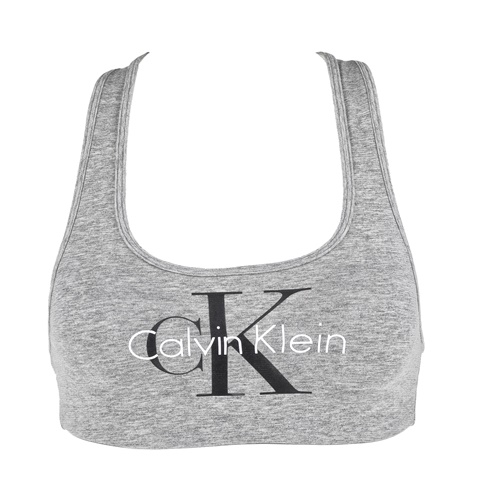 CK UNDERWEAR-Αθλητικό μπουστάκι BRALETTE LIGHTLY LINED CK UNDERWEAR γκρι 