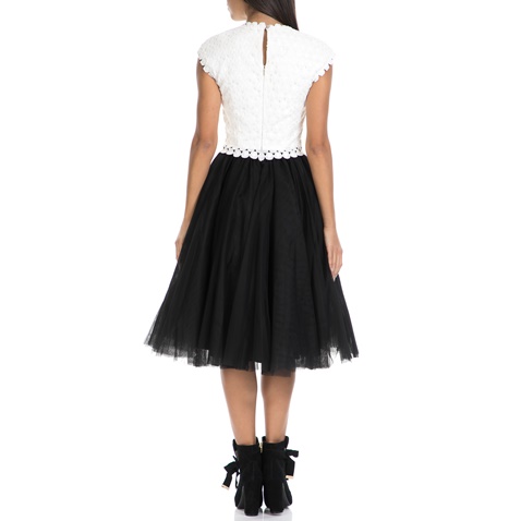 TED BAKER-Γυναικείο φόρεμα LAECI TED BAKER λευκό-μαύρο 
