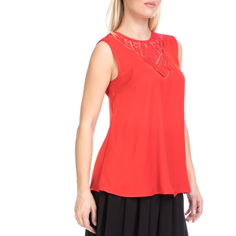 GUESS-Γυναικεία αμάνικη μπλούζα JOSEFIN GUESS κόκκινη
