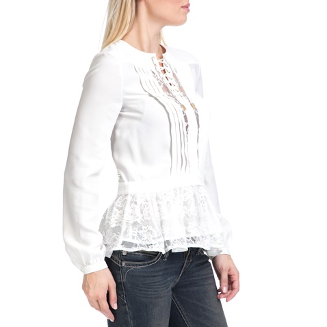 GUESS-Γυναικεία μπλούζα ANNALISA GUESS λευκή 
