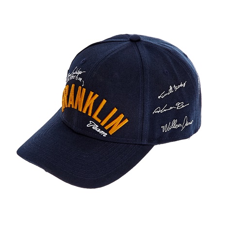 FRANKLIN & MARSHALL-Unisex καπέλο jockey Franklin & Marshall μπλε 