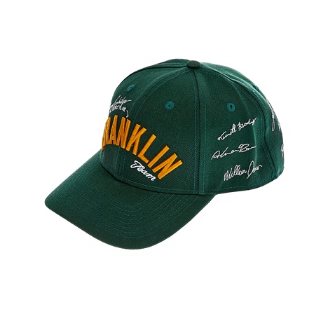 FRANKLIN & MARSHALL-Unisex καπέλο jockey Franklin & Marshall πράσινο