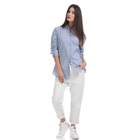 SCOTCH & SODA-Γυναικείο πουκάμισο MAISON SCOTCH μπλε-άσπρο 