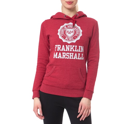 FRANKLIN & MARSHALL-Γυναικείο φούτερ Franklin & Marshall κόκκινο