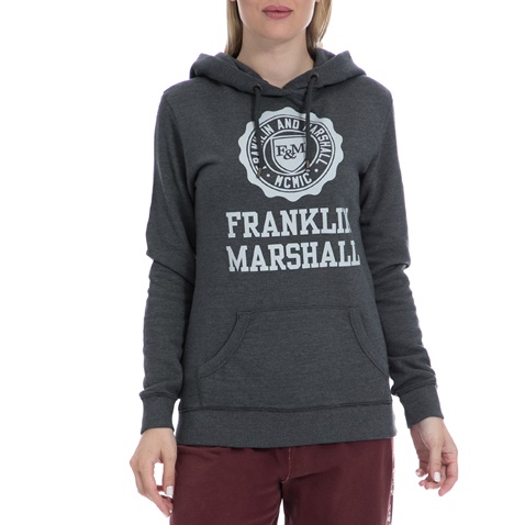FRANKLIN & MARSHALL-Γυναικείο φούτερ FRANKLIN & MARSHALL γκρι          