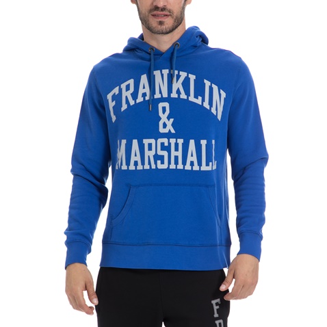 FRANKLIN & MARSHALL-Αντρικό φούτερ FRANKLIN & MARSHALL μπλε             