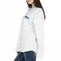 GUESS-Γυναικείο τζιν πουκάμισο με τύπωμα Guess BOYFRIEND λευκό