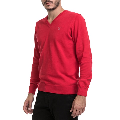 GANT-Ανδρικό πουλόβερ GANT κόκκινο                