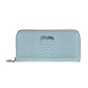 FOLLI FOLLIE-Γυναικείο μεγάλο πορτοφόλι με print φιδιού Folli Follie γαλάζιο