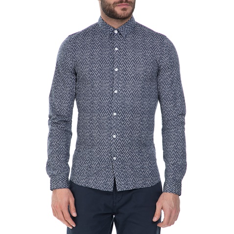GUESS-Ανδρικό πουκάμισο GUESS μπλε μοτίβο 