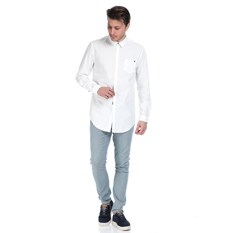 GUESS-Ανδρικό πουκάμισο GUESS λευκό 