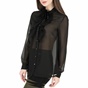 GUESS-Γυναικείο μακρυμάνικο πουκάμισο Guess GINETTE μαύρο ημιδιαφανές