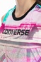 CONVERSE-Γυναικεία μπλούζα Converse μαύρη-ροζ