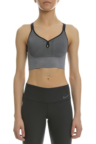 NIKE-Γυναικείο αθλητικό μπουστάκι Nike SEAMLESS BRALETTE γκρι