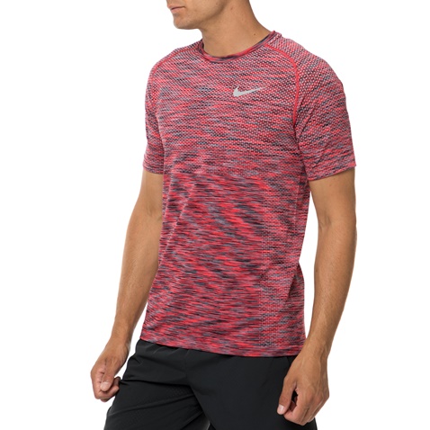 NIKE-Ανδρική αθλητική κοντομάνικη μπλούζα Nike DF KNIT κόκκινη-μαύρη