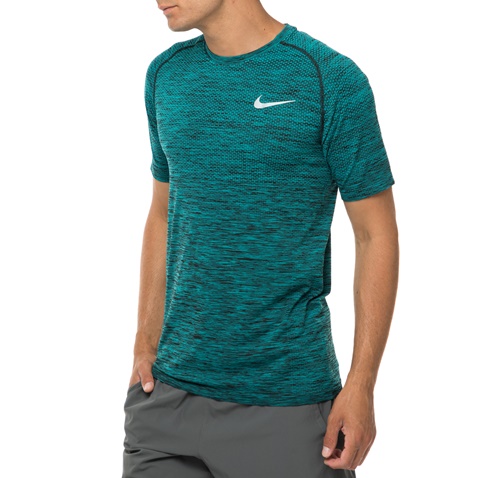 NIKE-Ανδρική αθλητική κοντομάνικη μπλούζα Nike DF KNIT πράσινη
