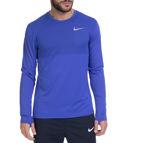 NIKE-Ανδρική αθλητική μπλούζα NΙKΕ ZNL CL RELAY TOP LS μπλε