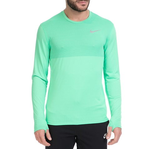 NIKE-Ανδρική αθλητική μπλούζα NΙKΕ ZNL CL RELAY TOP LS πράσινη