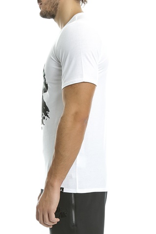 NIKE-Αθλητική κοντομάνικη μπλούζα Nike λευκή με στάμπα 