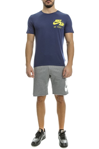 NIKE-Κοντομάνικη μπλούζα Nike μπλε με στάμπα 
