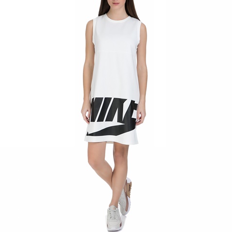 NIKE-Γυναικείο μίνι αμάνικο φόρεμα Nike Sportswear λευκό