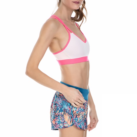NIKE-Γυναικείο αθλητικό μπουστάκι Nike PRO INDY STRAPPY άσπρο - ροζ