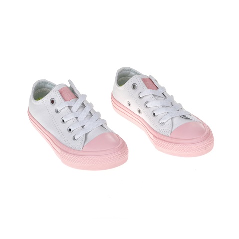 CONVERSE-Παιδικά παπούτσια Chuck Taylor All Star II Ox άσπρα-ροζ 
