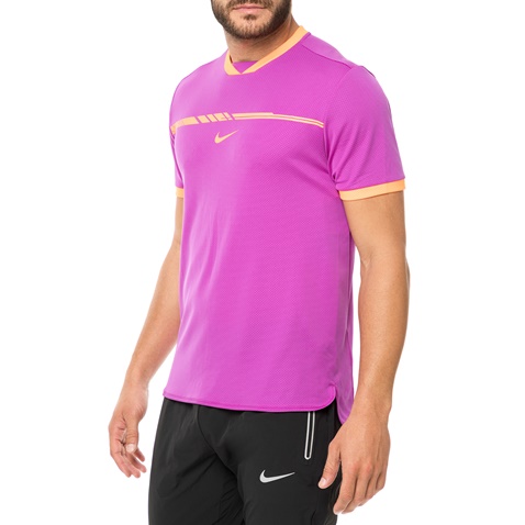 NIKE-Ανδρικό t-shirt τένις Nike Court AeroReact Rafa Challenger μοβ