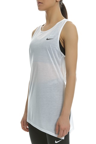 NIKE-Γυναικεία αθλητική αμάνικη μπλούζα Nike Breathe λευκή 