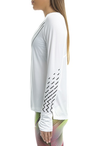 NIKE-Γυναικεία αθλητική μακρυμάνικη μπλούζα Nike BRTHE TOP LS CITY λευκή