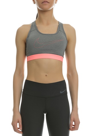 NIKE-Γυναικείο αθλητικό μπουστάκι Nike PRO CLASSIC COOLING γκρι