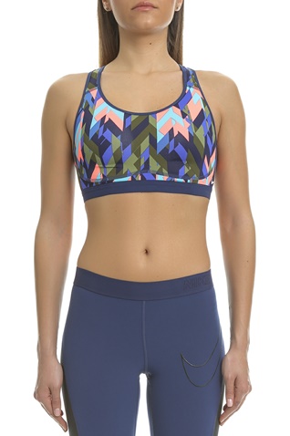 NIKE-Γυναικείο αθλητικό μπουστάκι Nike PRO Fierce GEO PRSM πολύχρωμο