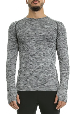 NIKE-Αθλητική μακρυμάνικη μπλούζα Nike γκρι 
