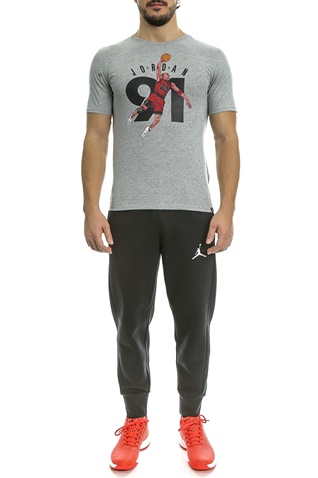 NIKE-Κοντομάνικη μπλούζα γκρι με στάμπα Jordan 