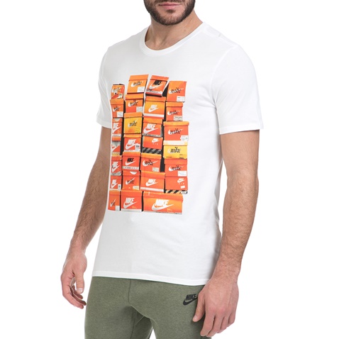 NIKE-Ανδρικό T-shirt ΝΙΚΕ NSW TEE VINTAGE SHOEBOX λευκό 