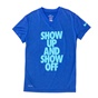 NIKE-Κοριτσίστικη κοντομάνικη μπλούζα Nike μπλε με στάμπα 