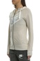 NIKE-Γυναικεία ζακέτα Nike  GYM VNTG HOODIE FZ GX μπεζ